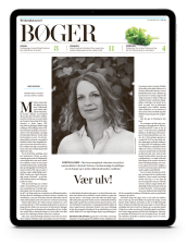 Billede af en tablet som besøger Bøger sektionen på weekendavisen.dk